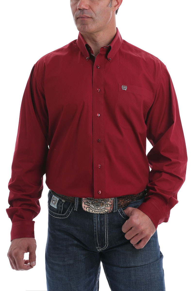 cinch burgundy shirt