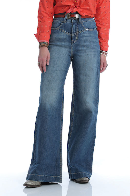 dark denim wide leg jeans