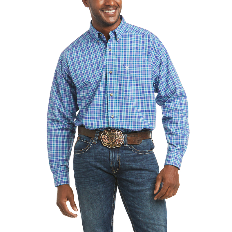 Ariat® Men's Pro Series Plaid LS Button Down Shirt | Dry Creek Western Wear