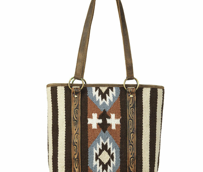 Ariat® Brown & Blue Southwest Saddle Blanket Tote