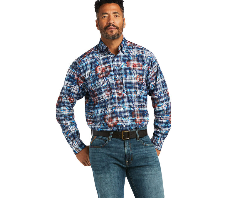 Ariat® Venus Blue August Classic Fit Men’s Shirt