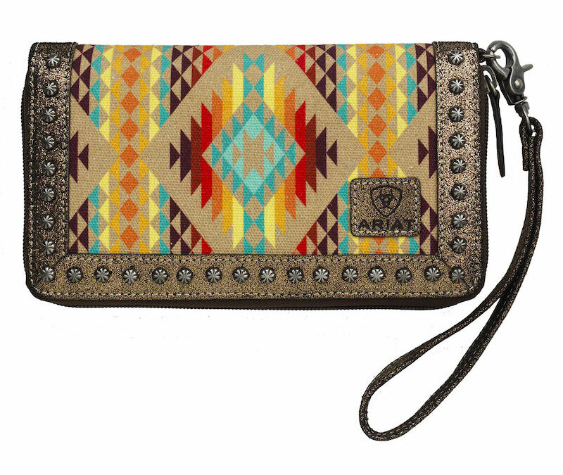 Ariat® Multi-colored Southwest Print Cruiser Clutch Wallet