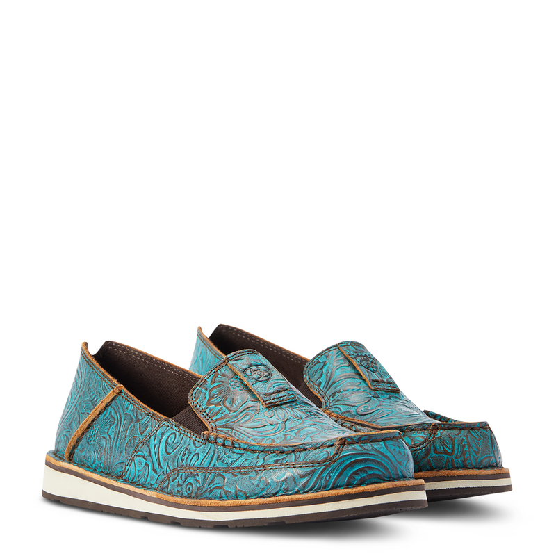 Ariat® Brushed Turquoise Floral Emboss Cruiser Women's Shoe | Dry