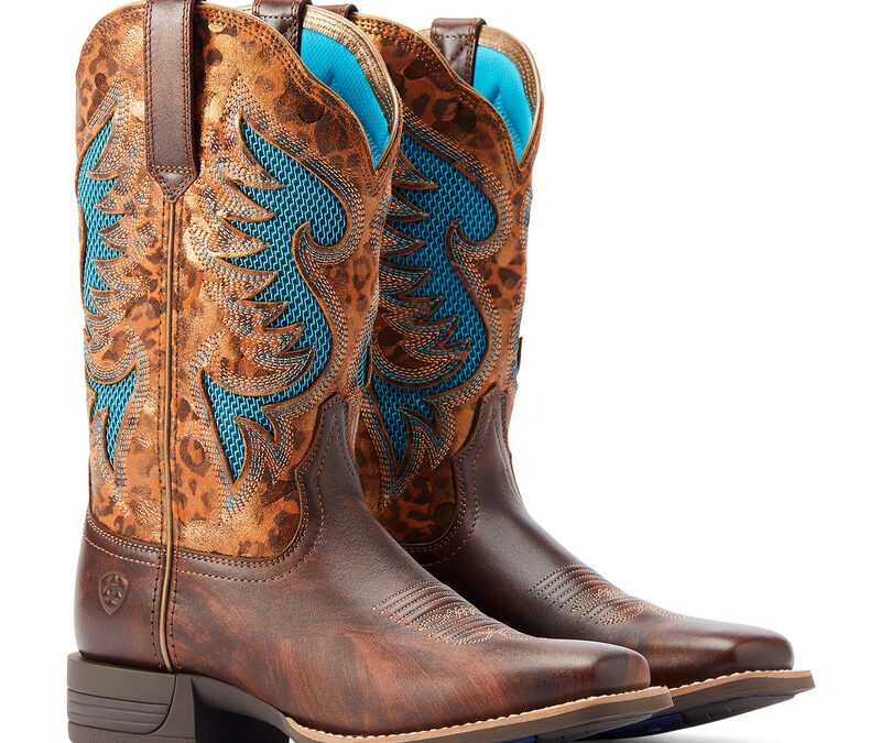 Ariat® Yukon Brown/ Gilded Leopard Pinto VentTEK™ 360 Women’s Boots