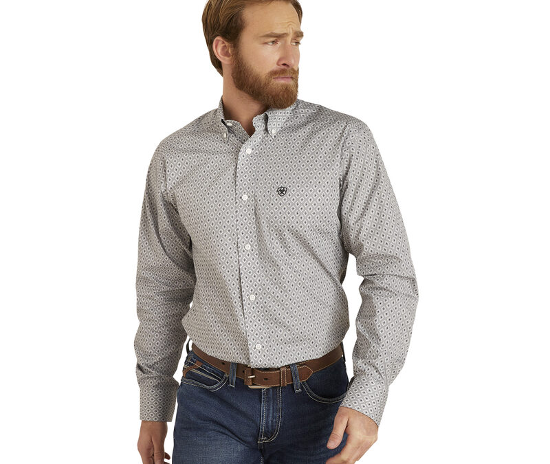 Ariat® Eileen Gray Val Wrinkle Free Fitted LS Men’s Shirt