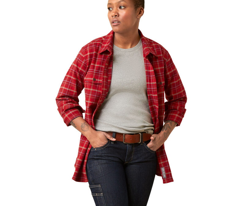 Ariat® Samba Plaid Rebar Flannel DuraStretch LS Women’s Work Shirt